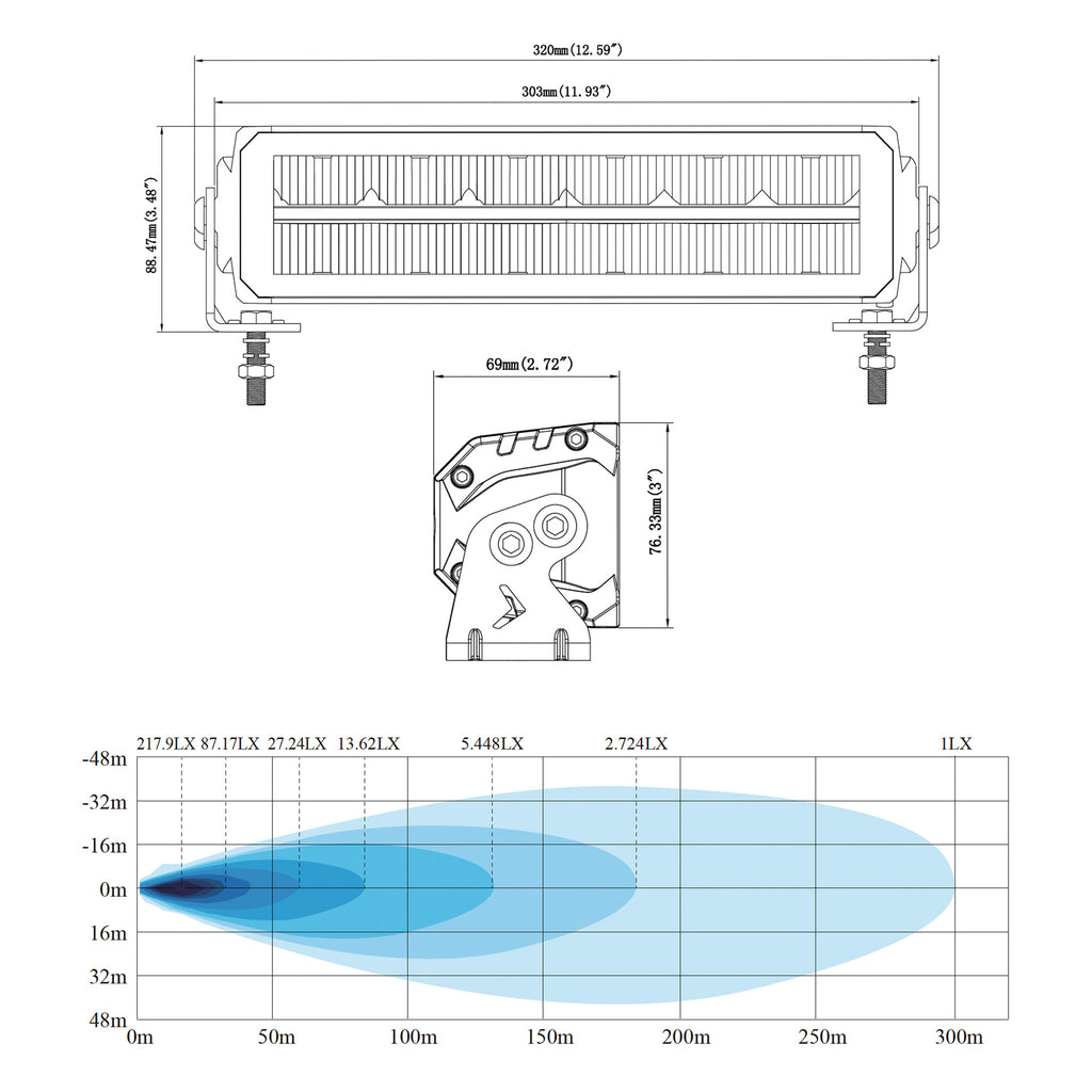 LED Light bar | DRL + Dual-row