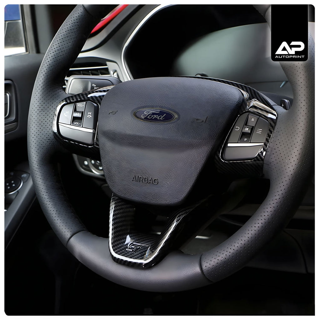 Carbon Fibre Steering Wheel Trim | Ford Fiesta MK8