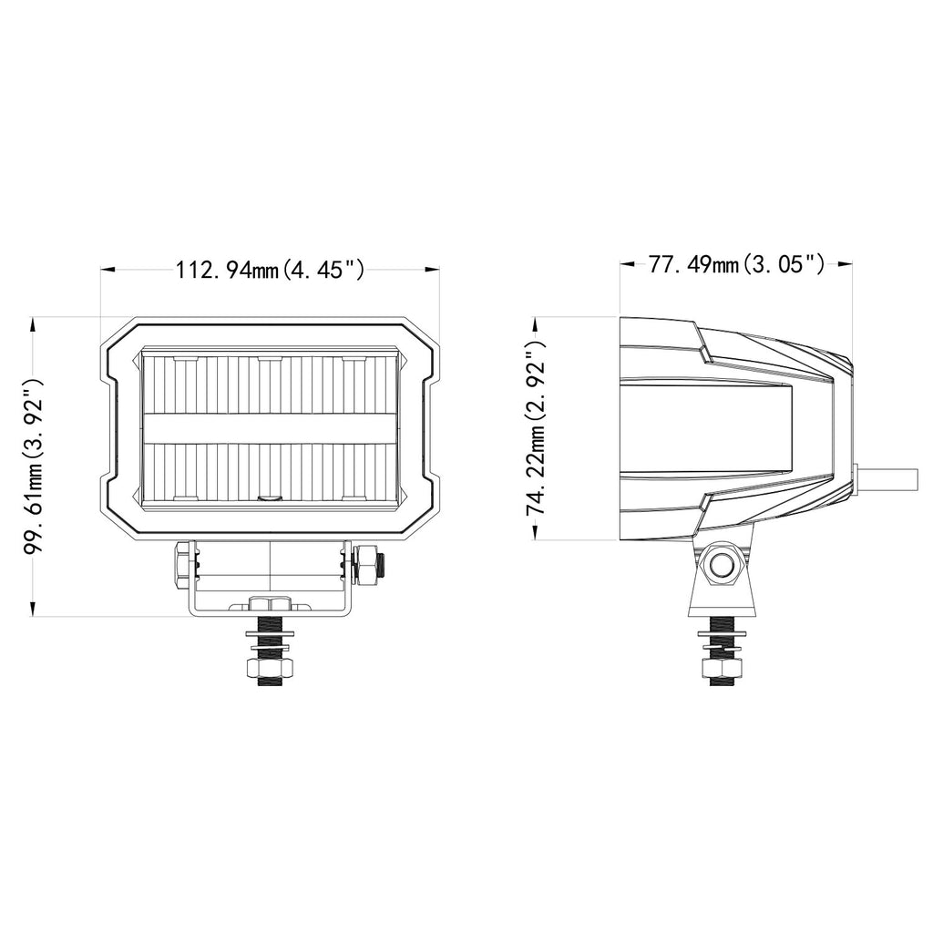 LED Work light | DRL + Dual-row | 4"