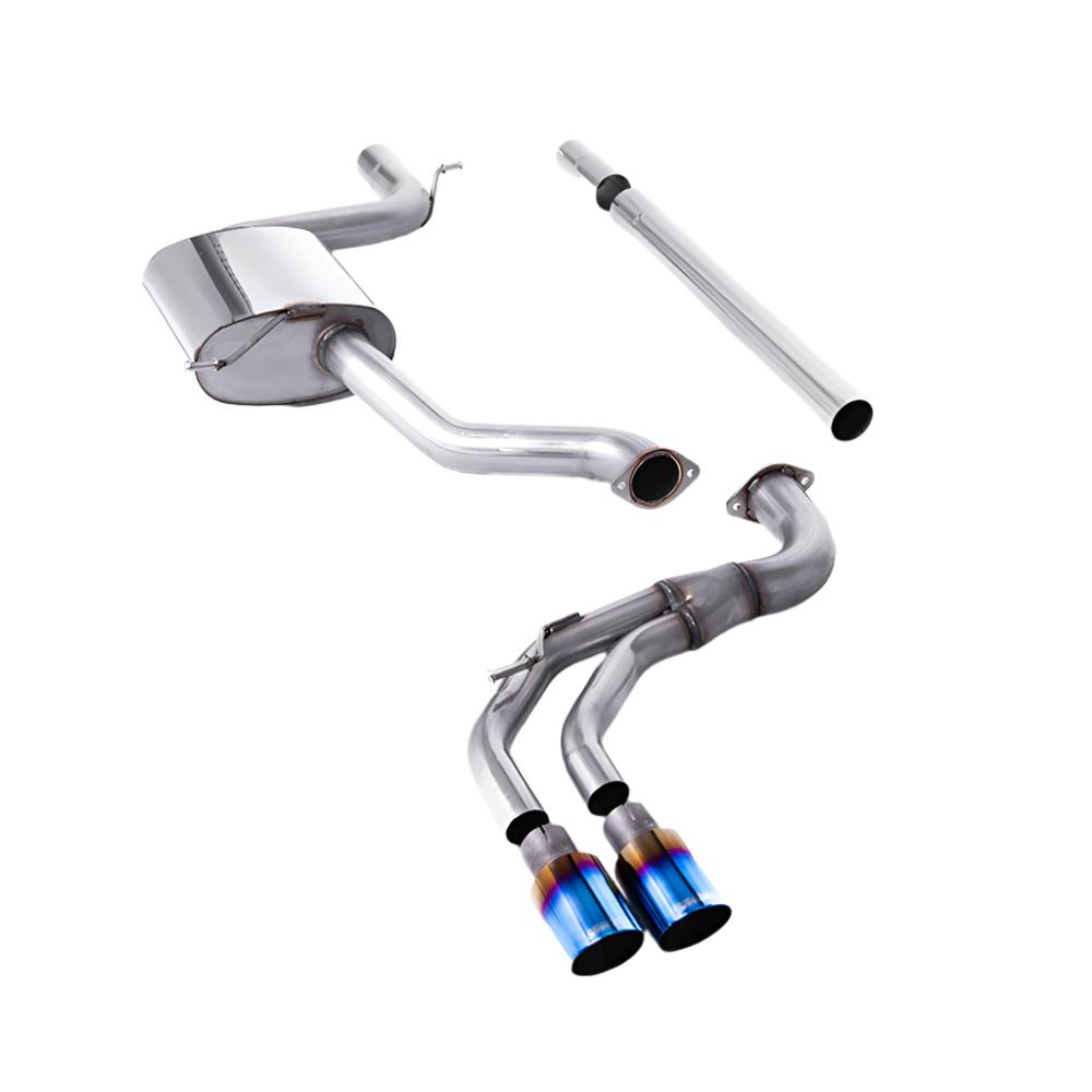 Volkswagen Golf Mk7.5 1.5TSI Evo GT & R-Line (Both GPF/OPF & Non GPF/OPF Models) 2017-2021 Cat-back Exhaust - Non-Resonated Burnt Titanium Trims (GTD Valance) Volkswagen Golf Mk7.5 1.5TSI Evo GT & R-Line (Both GPF/OPF & Non GPF/OPF Models) 2017-2021 Cat-back Exhaust - Non-Resonated Burnt Titanium Trims (GTD Valance)