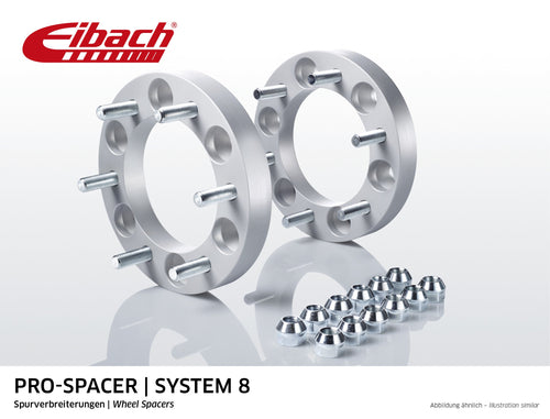Pro-Spacer Kit (Pair Of Spacers) 25mm Per Spacer (System 8) S90-8-25-002 (Silver)