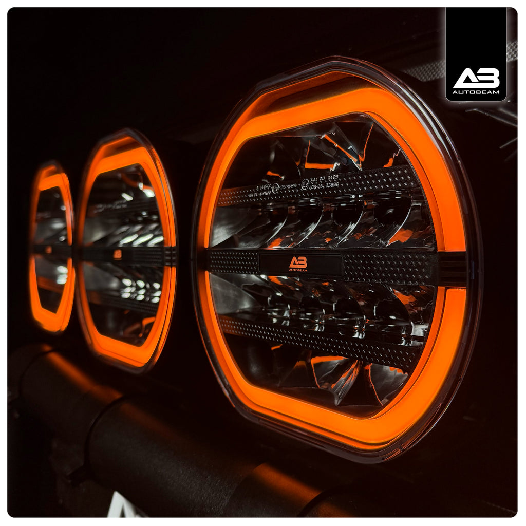 LED Work light | DRL + Quad-row | 9"