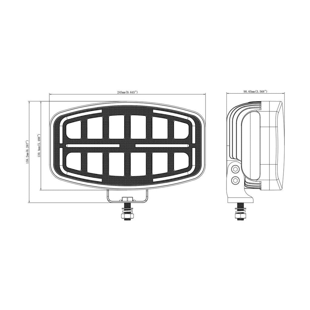 LED Work light | DRL + Dual-row | Oval