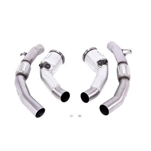 Audi RS6 C8 4.0 V8 Bi-Turbo (Non OPF/GPF Models - USA/ROW Models) 2020-2023 Large-bore Downpipes and Cat Bypass Pipes Exhaust