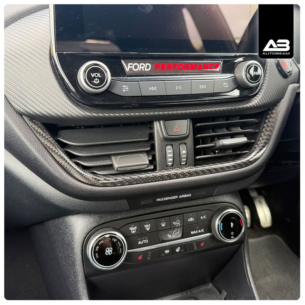 CARBON FIBRE HEATER VENT TRIM | FIESTA MK8 | PUMA MK2
