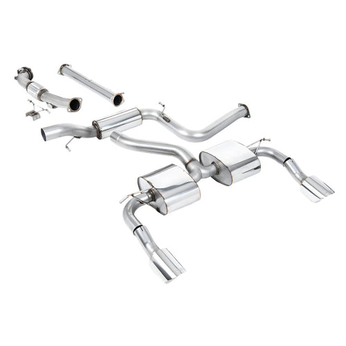 Ford Focus MK2 RS 2.5T 305PS 2009-2010 Turbo-back excluding Hi-Flow Sports Cat Exhaust - Resonated