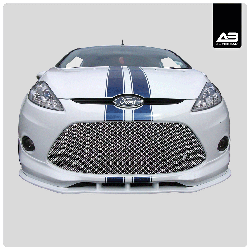 Underground Parts F-FS-66B Black Edition Zetec S Honeycomb Front Bumper Upper Main Grille Red