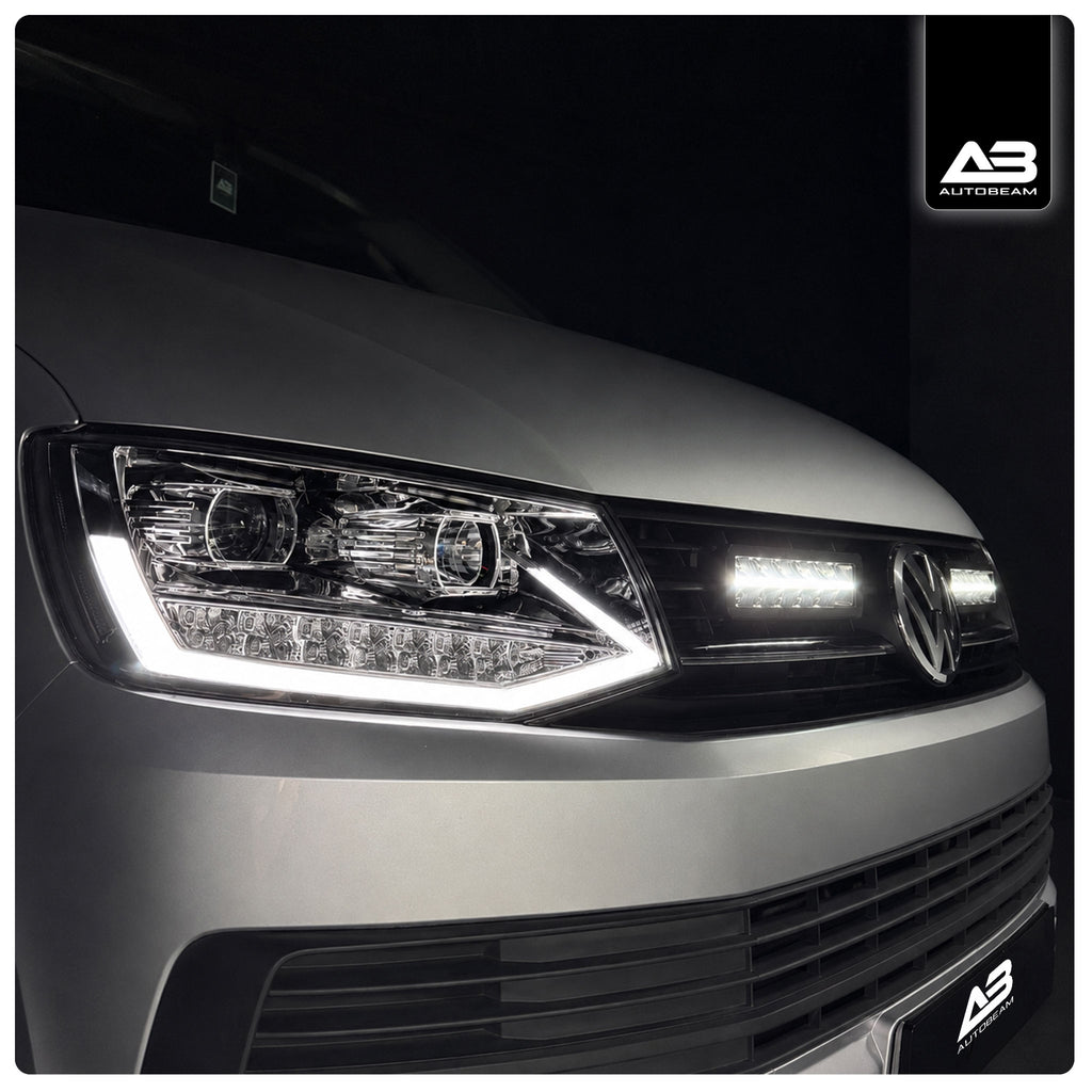 Headlights | Chrome | Volkswagen Transporter T6 | V2 - Autobeam