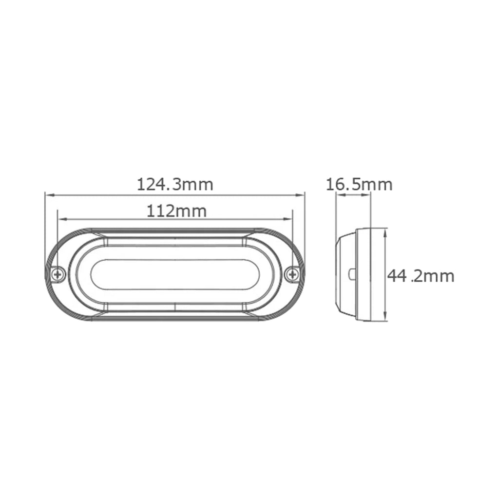 LED Marker | HeavyDuty Halo Series | Single Colour DRL + Strobe