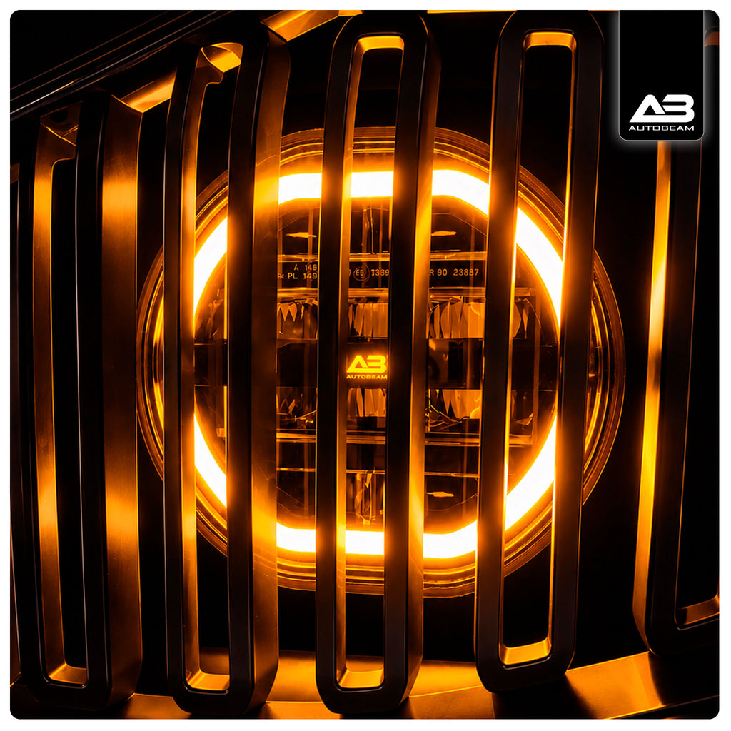 LED Work light | DRL + Quad-row | 7"