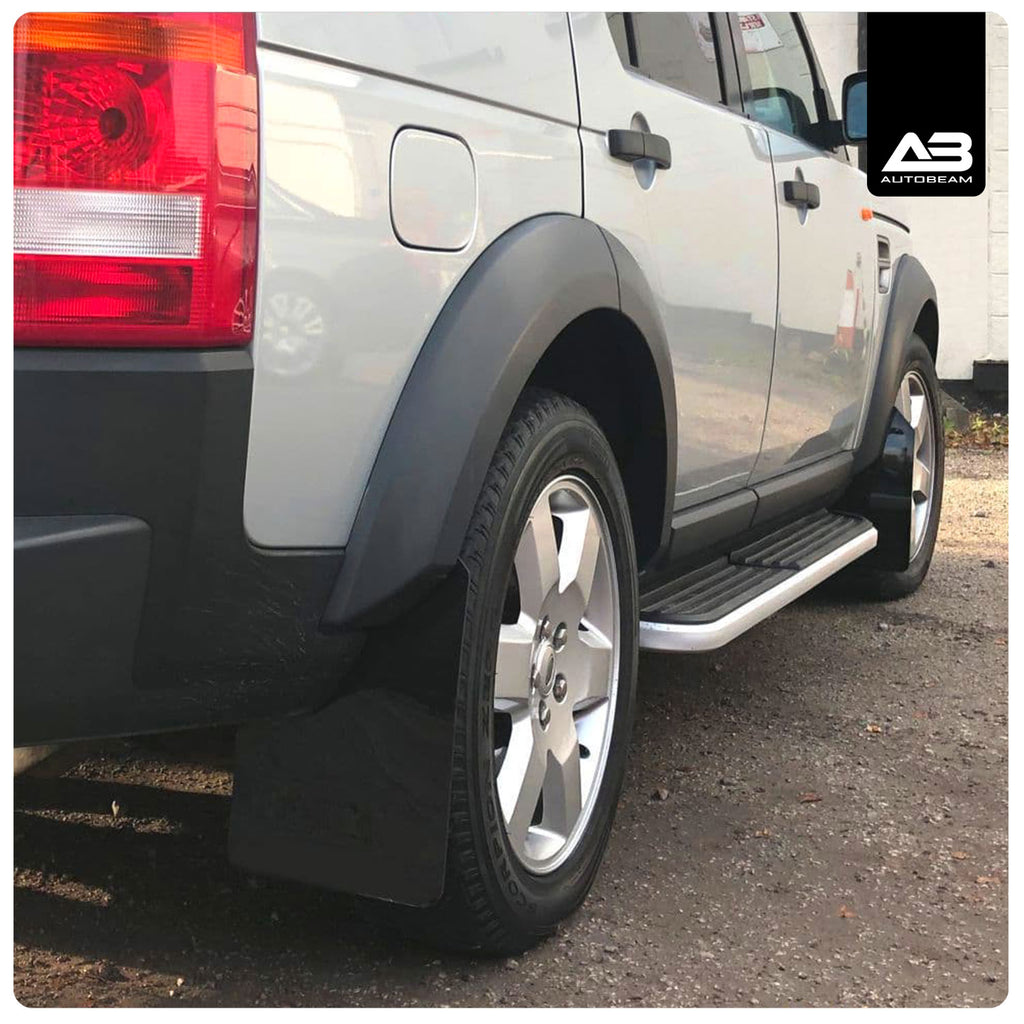 RallyflapZ Black Mud Flaps Kit For Land Rover Discovery 3 LR3 L319 – 4mm PVC Bolt-On Set