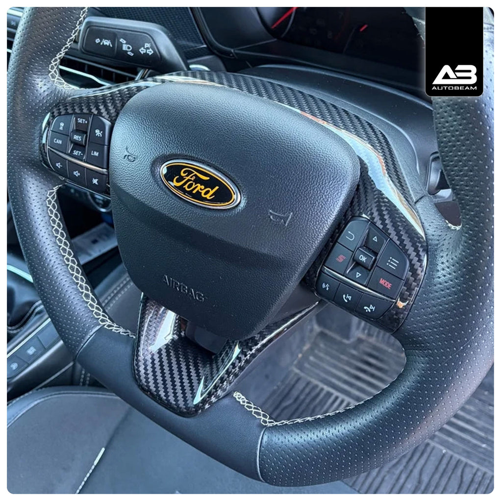 CARBON FIBRE LOWER STEERING WHEEL TRIM | FIESTA MK8 | PUMA MK2 | FOCUS MK4