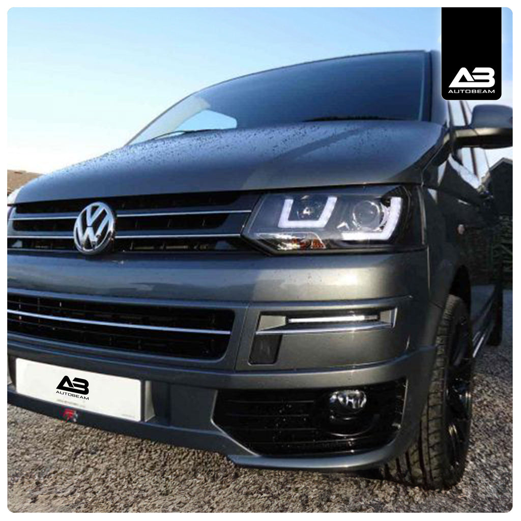 LED Headlights | Black | Volkswagen Transporter T5.1 | V2