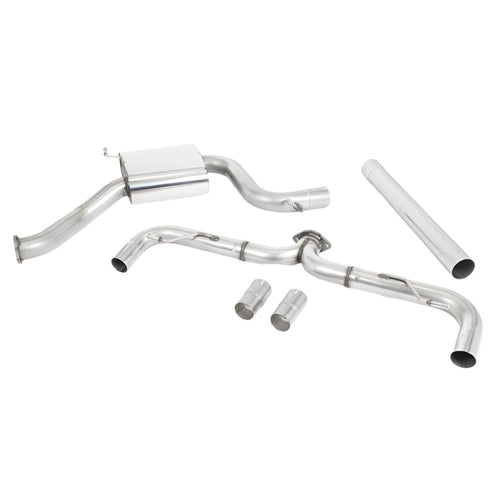 Volkswagen Golf MK7.5 GTi (TCR & Performance Pack Models - GPF/OPF Equipped Models Only) 2019-2020 Cat-back Exhaust - Race Non-Resonated GT-100 Titanium Trims