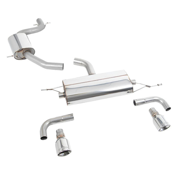 Volkswagen Golf Mk6 GTi 2.0 TSI 210PS 2009-2013 Cat-back Exhaust - Resonated Cerakote Black Tips Volkswagen Golf Mk6 GTi 2.0 TSI 210PS 2009-2013 Cat-back Exhaust - Resonated Cerakote Black Tips