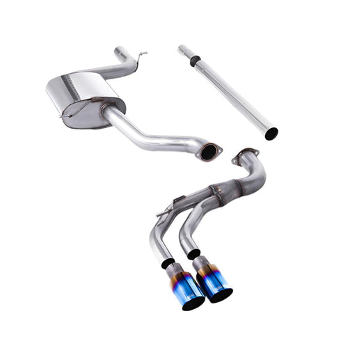 Volkswagen Golf Mk7.5 1.5TSI Evo GT & R-Line (Both GPF/OPF & Non GPF/OPF Models) 2017-2021 Cat-back Exhaust - Non-Resonated Burnt Titanium Trims (GTD Valance)