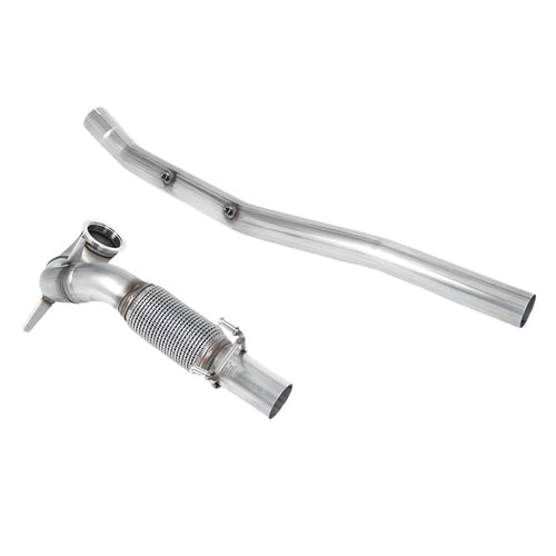Volkswagen Golf Mk7.5 R 2.0 TSI 300PS (GPF Equipped Models Only) - 76mm & EC Approved Systems 2019-2020 Large-bore Downpipe and De-cat Exhaust - Fits with Milltek System