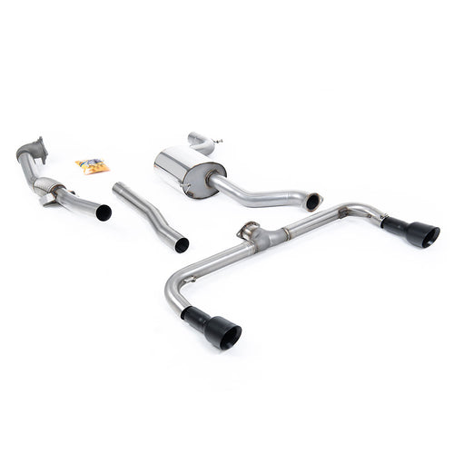 Volkswagen Scirocco R 2009-2016 Turbo-back excluding Hi-Flow Sports Cat Exhaust - Matt Black Trims