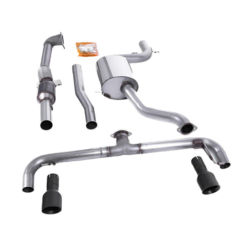 Volkswagen Scirocco R 2009-2016 Turbo-back including Hi-Flow Sports Cat Exhaust - Matt Black Trims