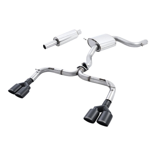 Volkswagen Golf MK7 GTi (including GTi Performance Pack, Clubsport & Clubsport S models) 2013-2016 Cat-back Exhaust - Non-Resonated Golf R MK7 Style Black Oval Tips
