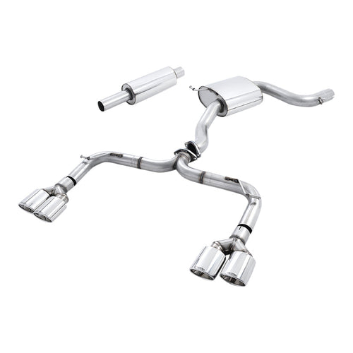 Volkswagen Golf MK7 GTi (including GTi Performance Pack, Clubsport & Clubsport S models) 2013-2016 Cat-back Exhaust - Non-Resonated Golf R MK7 Style Polished Oval Tips