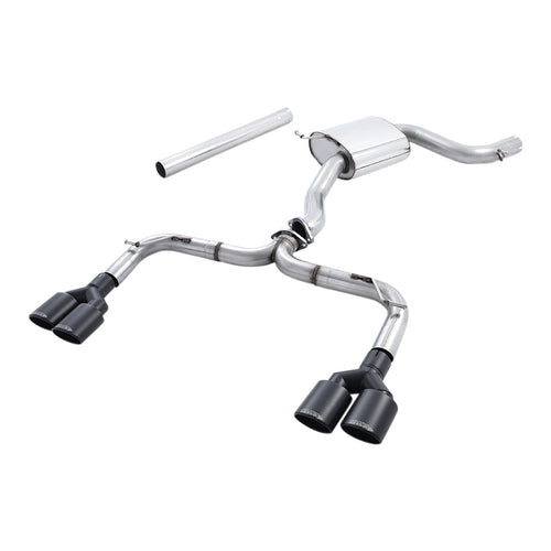 Volkswagen Golf MK7 GTi (including GTi Performance Pack, Clubsport & Clubsport S models) 2013-2016 Cat-back Exhaust - Non-Resonated Race Golf R MK7 Style Black Oval Tips