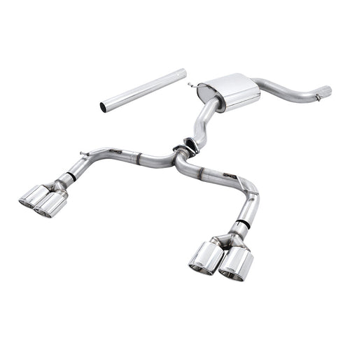 Volkswagen Golf MK7 GTi (including GTi Performance Pack, Clubsport & Clubsport S models) 2013-2016 Cat-back Exhaust - Non-Resonated Race Golf R MK7 Style Polished Oval Tips