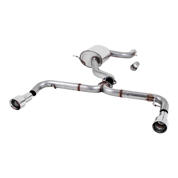 Volkswagen Golf Mk6 GTi 2.0 TSI 210PS 2009-2013 Cat-back Exhaust - Non-Resonated Race System Black Trims Volkswagen Golf Mk6 GTi 2.0 TSI 210PS 2009-2013 Cat-back Exhaust - Non-Resonated Race System Black Trims