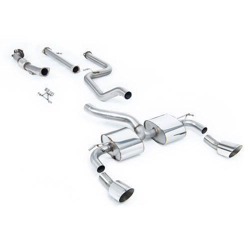 Ford Focus MK2 RS 2.5T 305PS 2009-2010 Turbo-back excluding Hi-Flow Sports Cat Exhaust - Non Resonated