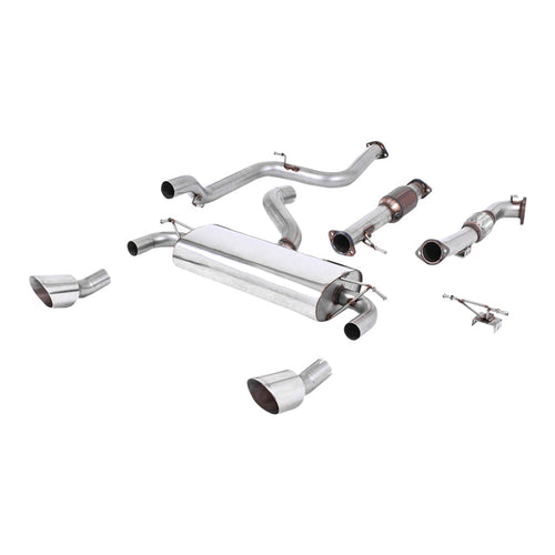 Ford Focus MK2 RS 2.5T 305PS 2009-2010 Turbo-back including Hi-Flow Sports Cat Exhaust - Resonated System