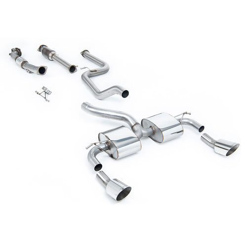Ford Focus MK2 RS 2.5T 305PS 2009-2010 Turbo-back including Hi-Flow Sports Cat Exhaust - Non Resonated