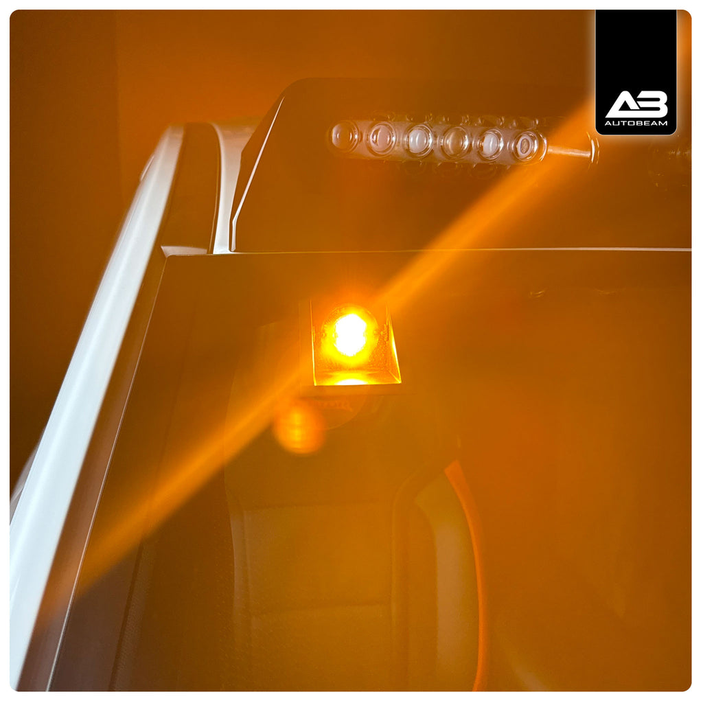 LED Hideaway | Sticky Back Window Mount | Nova Series | Amber Strobe