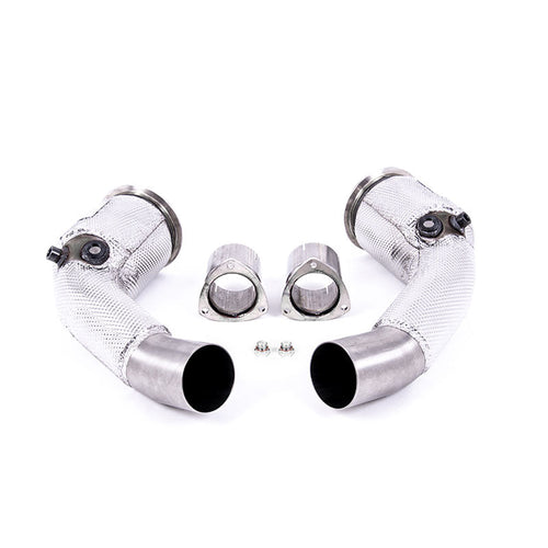 Audi RS7 C8 4.0 V8 bi-turbo (Non OPF/GPF US/ROW Models) 2019-2023 Large-bore Downpipes and Cat Bypass Pipes Exhaust - Fits OE System
