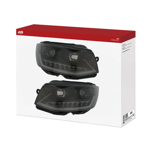 Headlights | Black | Volkswagen Transporter T6 | V2