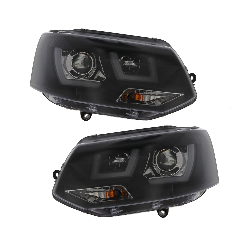 LED Headlights | Black | Volkswagen Transporter T5.1 | V2